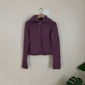 Anthropologie Sleeping on Snow Purple Cardigan